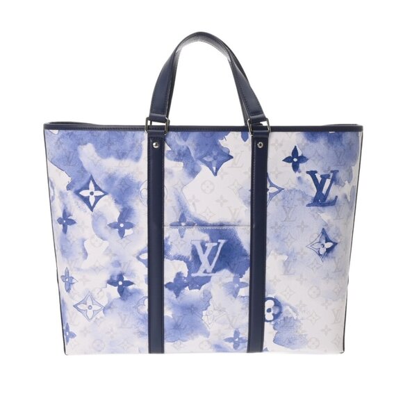 LOUIS VUITTON Monogram Weekend Tote GM 2WAY blue M45755 tote bag 800000137805000 - Picture 1 of 9